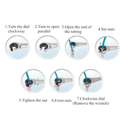 Flexible Head Tubing Ratchet Wrench