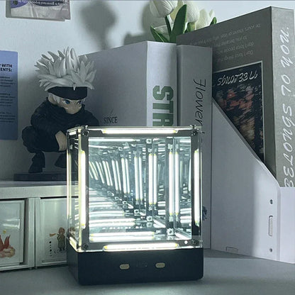 4D Hypercube LED Night Light Wireless DIY Acrylic Display Box - White