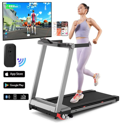 3.5HP Foldable Incline Treadmill 350LB Capacity Smart App Walking Pad - Ninjanew