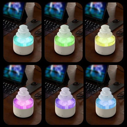 500ML Raindrop Essential Oil Diffuser 7-Color LED Rain Cloud Humidifier - US