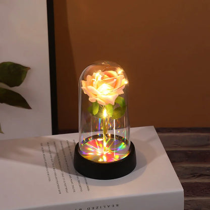 LED Rose Glass Dome – Eternal Galaxy Rose Valentine's Day Gift