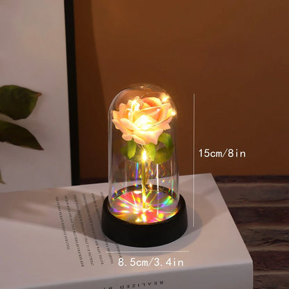 LED Rose Glass Dome – Eternal Galaxy Rose Valentine's Day Gift