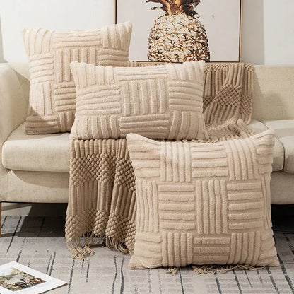 Luxury Boho Faux Fur Throw Pillow Cover – Soft Fluffy Cushion Case 3 Colors