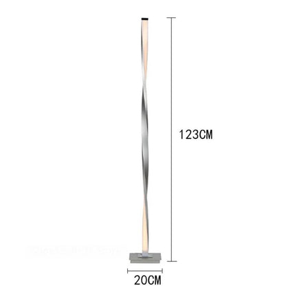 Modern pendant light with dimensions on a white background