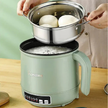 1.7L Multifunctional Electric Pot Non-Stick Cooker for Dorms & Small Kitchens - Green Single pot / 110V / EU
