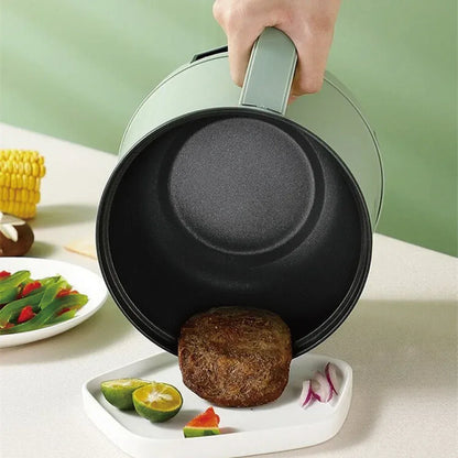 1.7L Multifunctional Electric Pot Non-Stick Cooker for Dorms & Small Kitchens - Green Single pot / 110V / EU