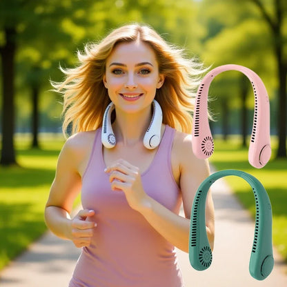 Portable Stretchable Neck Fan Hands-Free Rechargeable Cooling Fan