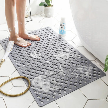 Non-Slip Square Bathroom Mat Suction Cup Shower Massage & Drainage Mat