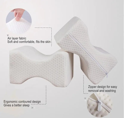 Orthopedic Knee Pillow – Memory Foam, Sciatica Relief, 1 & 2pk