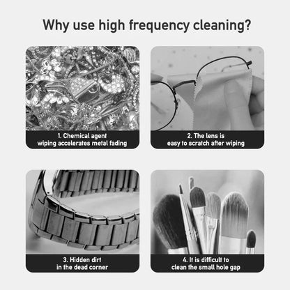 Portable Ultrasonic Cleaner for Jewelry, Glasses & Watches