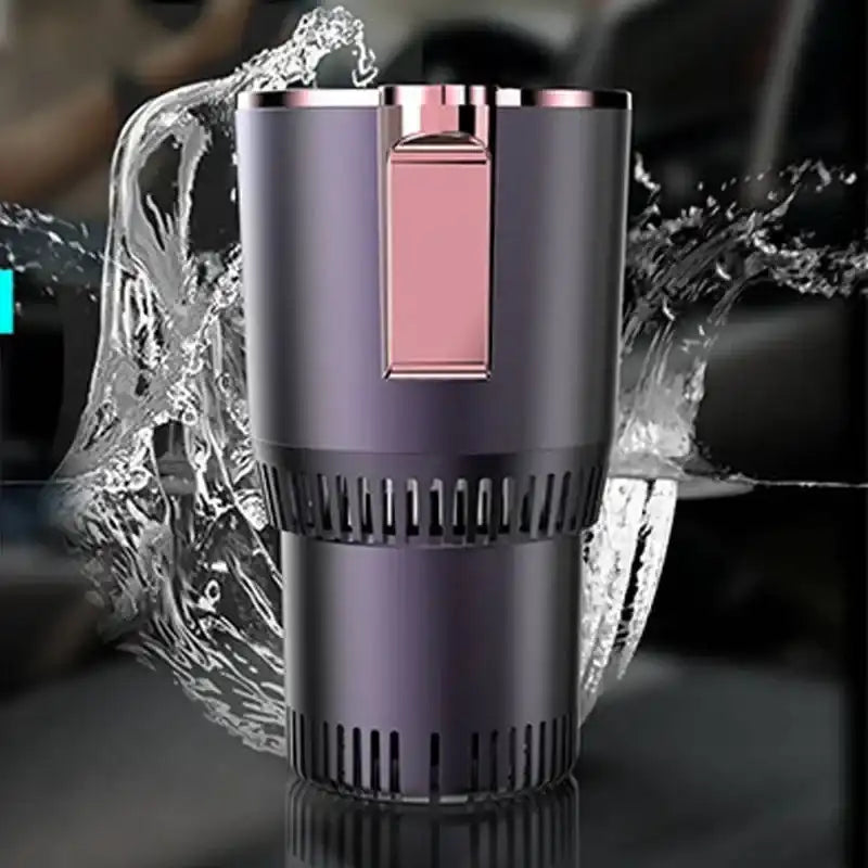 Purple and pink electronic device with water splashes around it