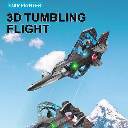 2.4G RC Fighter Stunt Plane LED Foam Glider & Hovering UAV Helicopter - Ninjanew