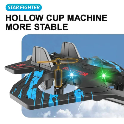 2.4G RC Fighter Stunt Plane LED Foam Glider & Hovering UAV Helicopter - Ninjanew