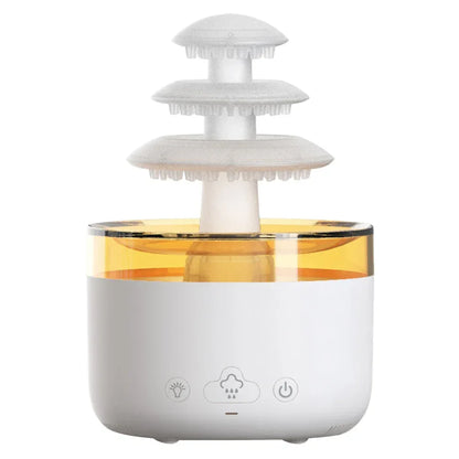 500ML Raindrop Essential Oil Diffuser 7-Color LED Rain Cloud Humidifier - US