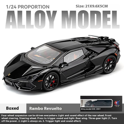 1:24 Rambo Revuelto Die-Cast Model Car Alloy Four-Door Sports Car Toy - Ninjanew