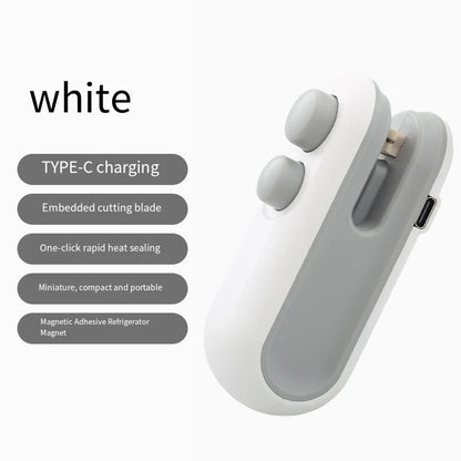 White and gray tool with charging port and cutting blade on a white background
