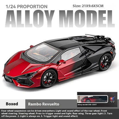 1:24 Rambo Revuelto Die-Cast Model Car Alloy Four-Door Sports Car Toy - Ninjanew