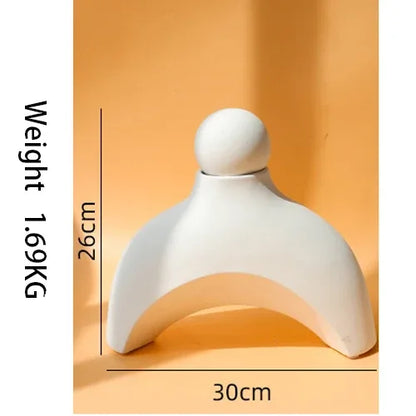 Abstract Rockery Sculpture Set – Minimalist Ceramic Form Decor for Modern Interiors - Style D