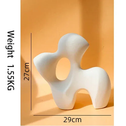 Abstract Rockery Sculpture Set – Minimalist Ceramic Form Decor for Modern Interiors - Style C