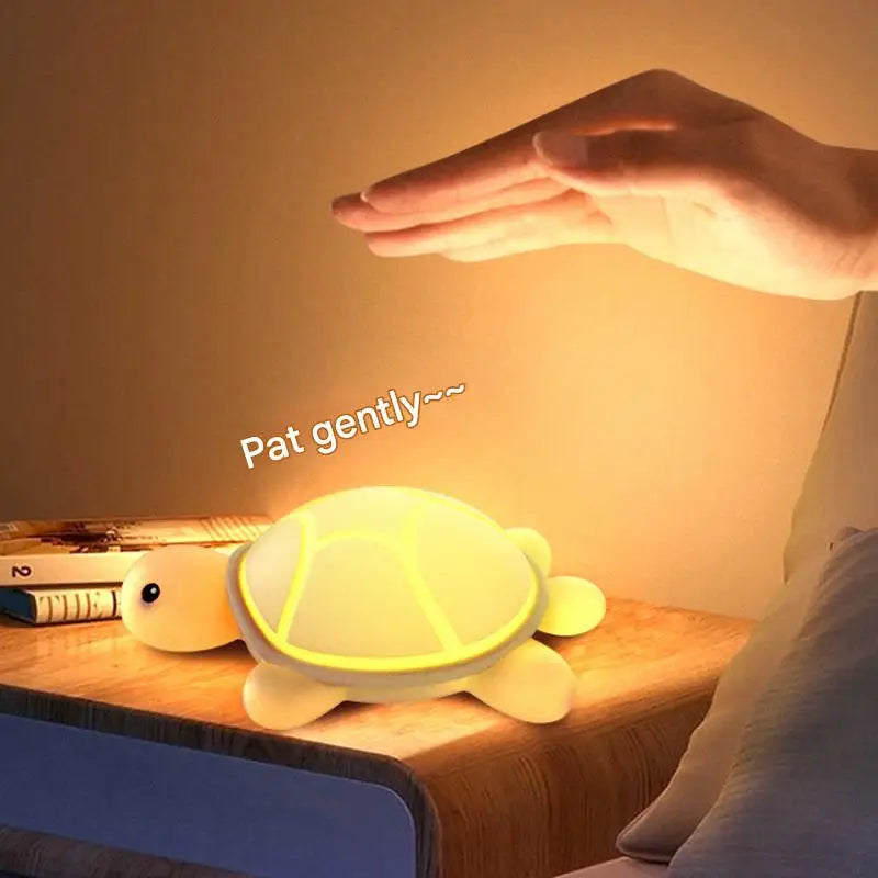 Cute Turtle Silicone Night Light Touch Control RGB & Warm White LED Lamp