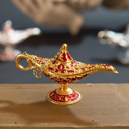 Classic Rare Hollow Legend Aladdin Magic Genie Lamps Incense Burners Retro
