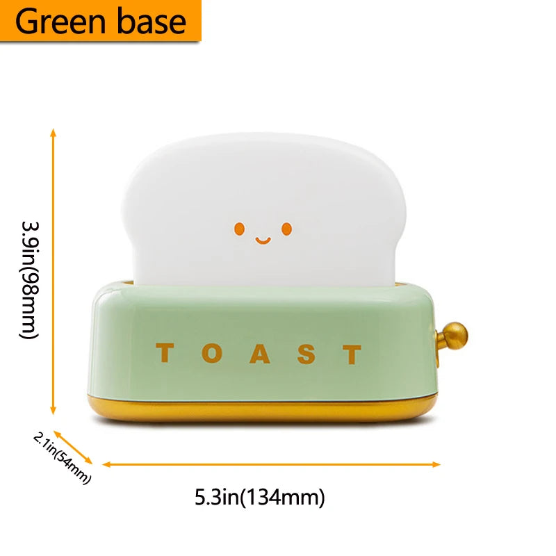 Creative Bread Toast Nightlight Rechargeable Toaster LED Lamp & Decor