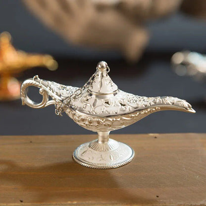 Classic Rare Hollow Legend Aladdin Magic Genie Lamps Incense Burners Retro