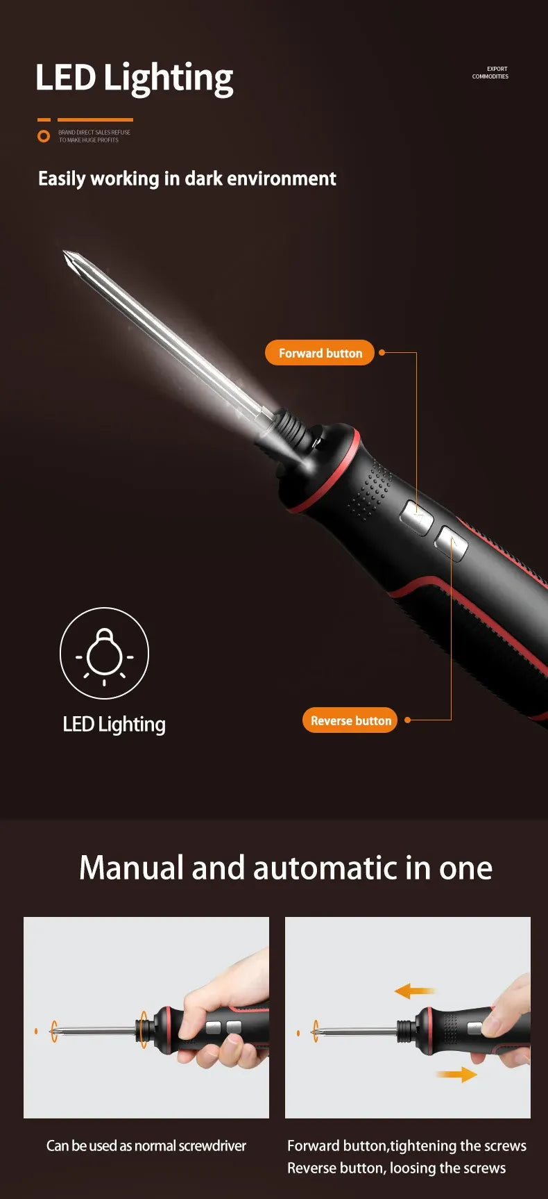 USB Rechargeable Electric Screwdriver