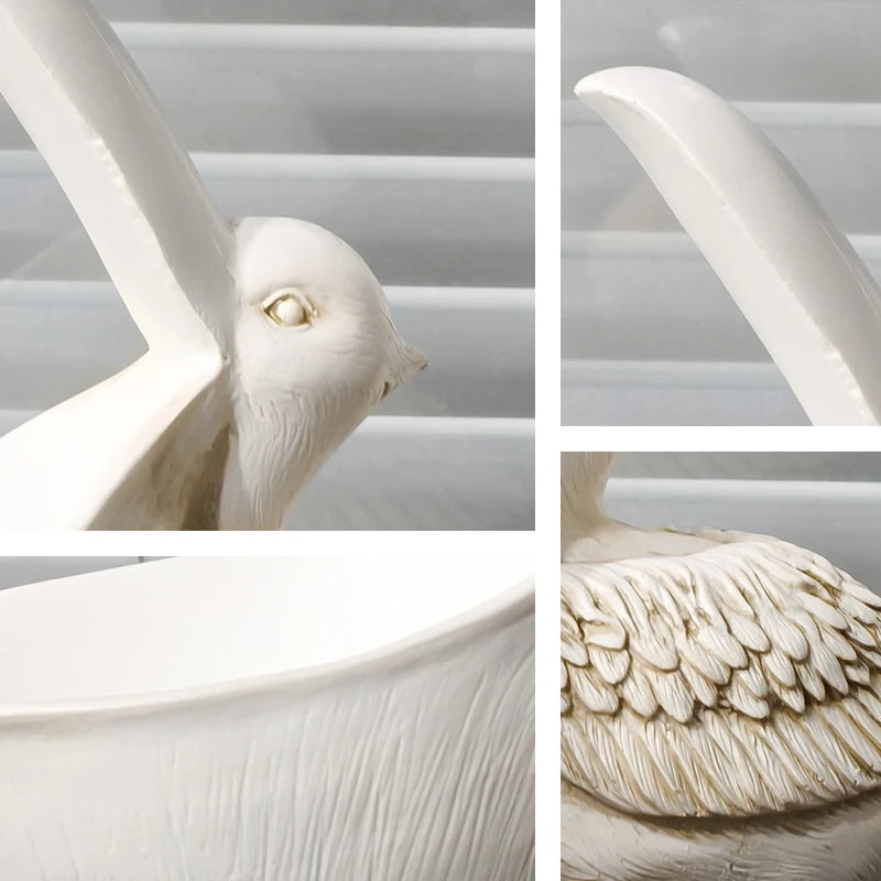 Big Beak Bird Storage Statue Creative Resin Desk Organizer & Home Decor