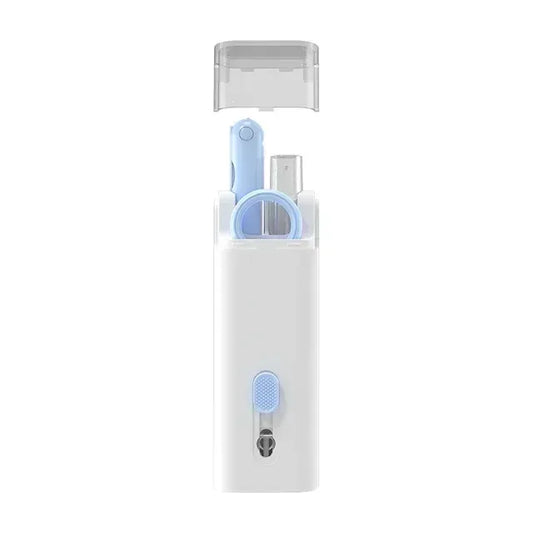 7-in-1 Computer & Earbud Cleaning Kit Keyboard Brush & Screen Cleaner Set - Blue