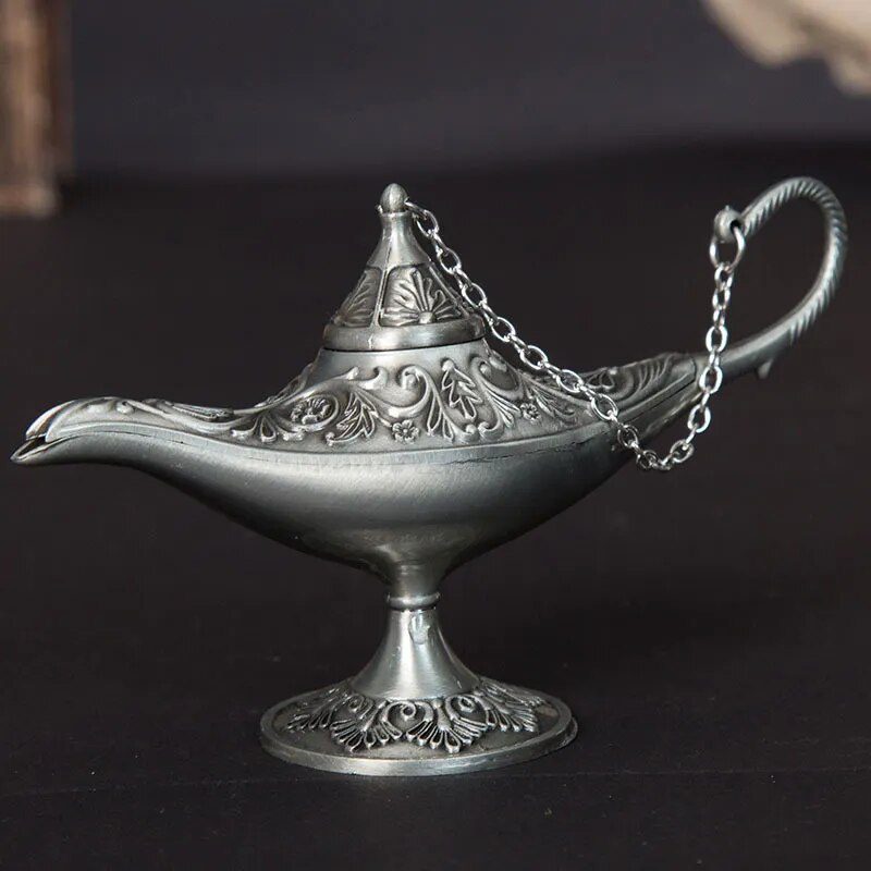 Classic Rare Hollow Legend Aladdin Magic Genie Lamps Incense Burners Retro