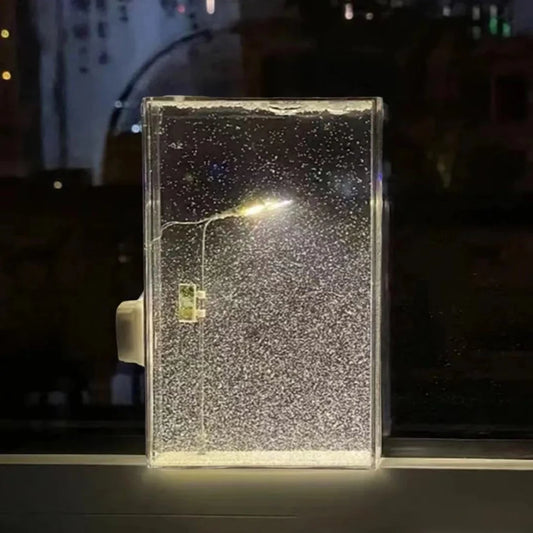 DIY Snowy Night Street Light Kit Flowing Sand Snowflake Night Light