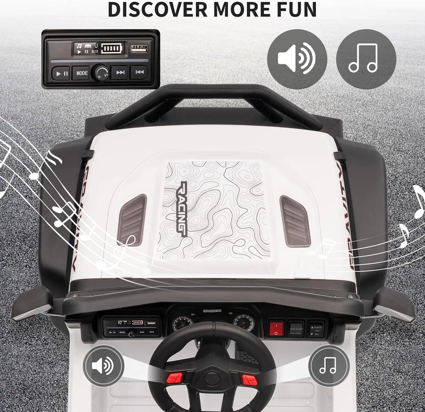 12V Kids' Ride-On Truck Electric Vehicle with Remote Control & LED Lights