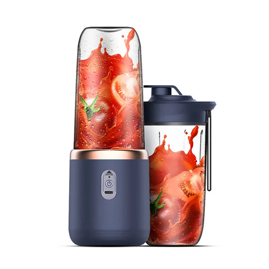 6-Blade Portable Electric Juicer 400ml USB Rechargeable Personal Blender