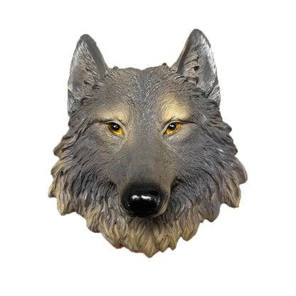 Scandinavian Style wolf Head Wall Sculpture Lifelike Resin Wall Decor