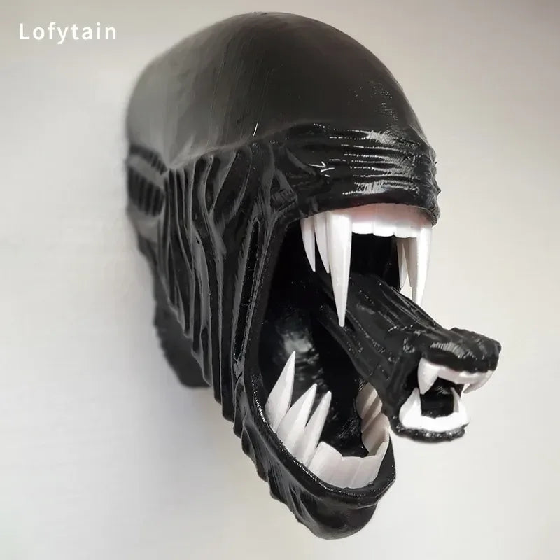 Alien Xenomorph Wall Sculpture – Sci-Fi Monster Breakthrough Wall Decor - 