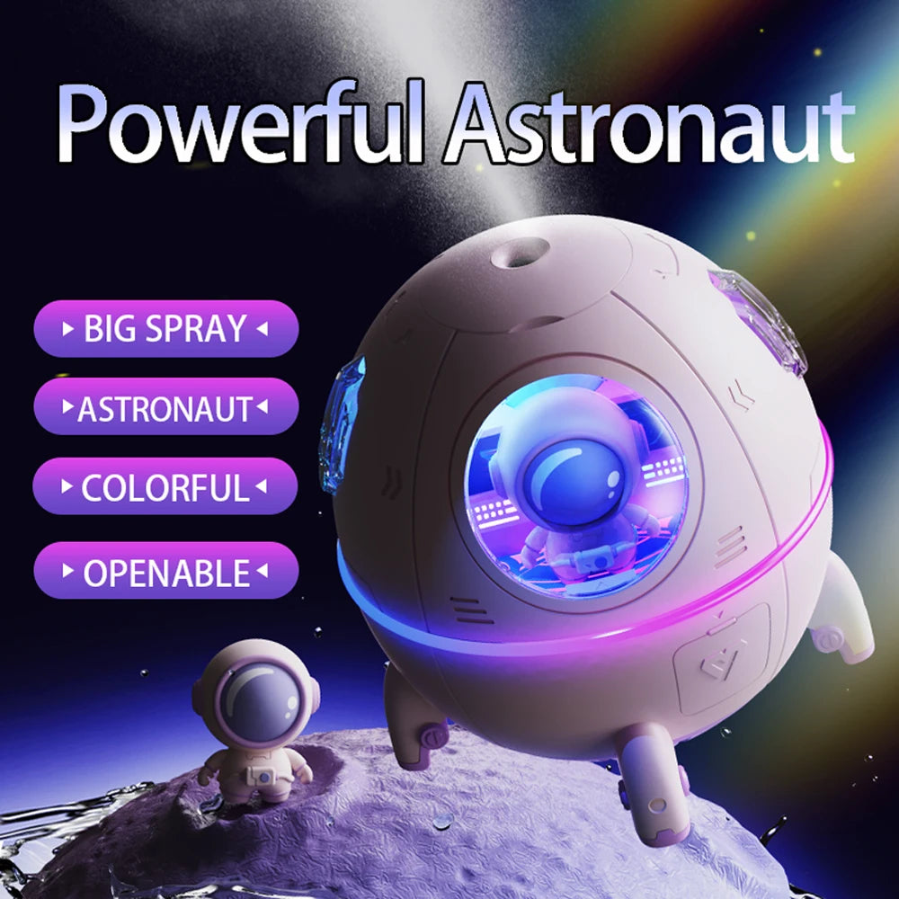 Astronaut Air Humidifier 220ml Portable Rechargeable Mist Diffuser & Light