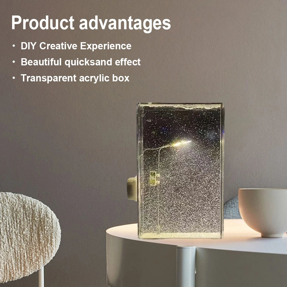 DIY Snowy Night Street Light Kit Flowing Sand Snowflake Night Light