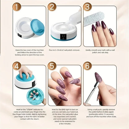 Steam Nail Polish Remover Machine
