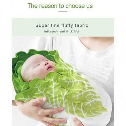 Cabbage Leaf Flannel Blanket Soft Double-Sided Creative Sofa Throw - 100 x 100 cm