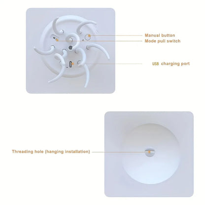 Diagram of a white electronic device with labeled parts on a white background
