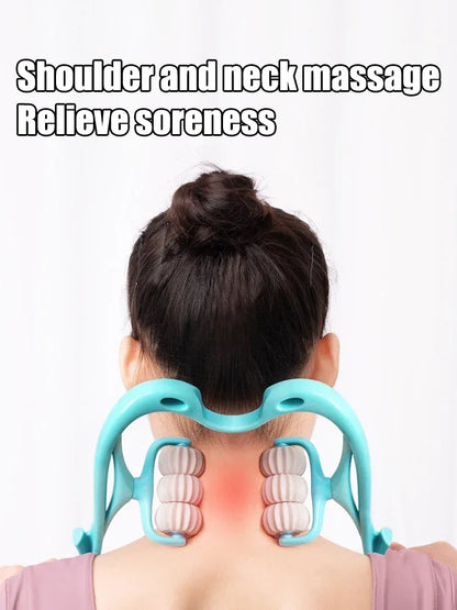 6-Ball Manual Neck & Shoulder Massager Multifunctional Cervical Kneading Tool - 