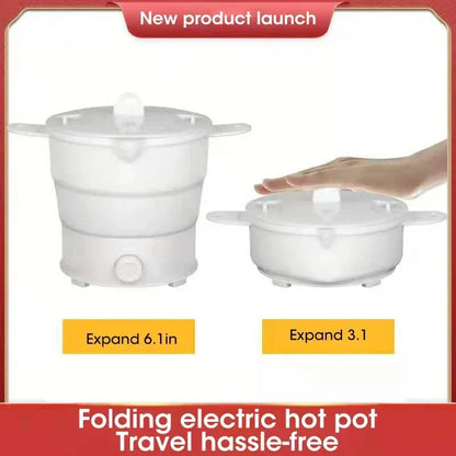 Foldable Silicone Electric Hot Pot 1.2L Portable Travel Multi-Cooker - US