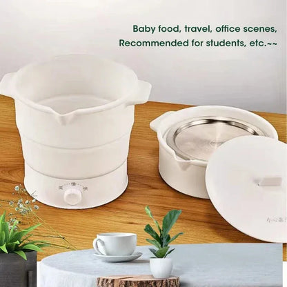 Foldable Silicone Electric Hot Pot 1.2L Portable Travel Multi-Cooker - US