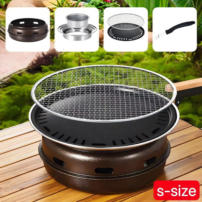 Smokeless Charcoal BBQ Grill – Stainless Steel Indoor Outdoor Stove