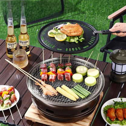 Smokeless Charcoal BBQ Grill – Stainless Steel Indoor Outdoor Stove
