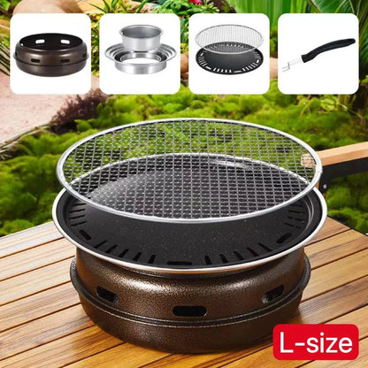 Smokeless Charcoal BBQ Grill – Stainless Steel Indoor Outdoor Stove