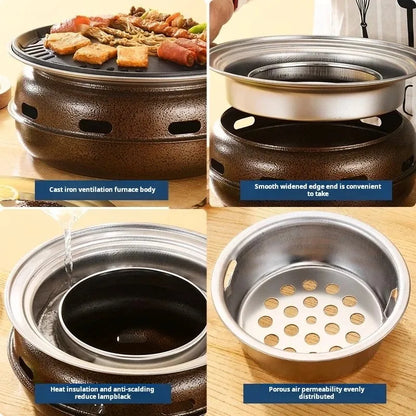 Smokeless Charcoal BBQ Grill – Stainless Steel Indoor Outdoor Stove