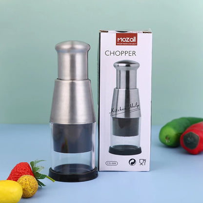 Stainless Steel Manual Garlic Chopper Multi-Purpose Press Food Processor