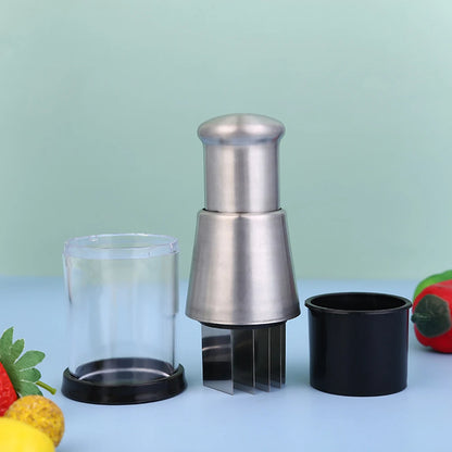 Stainless Steel Manual Garlic Chopper Multi-Purpose Press Food Processor